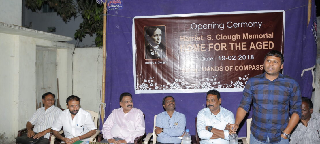 Donor Mr. Rajinikanth Gujjarlapudi addressing the gethering during the Inaugural programme of Elder Care Home