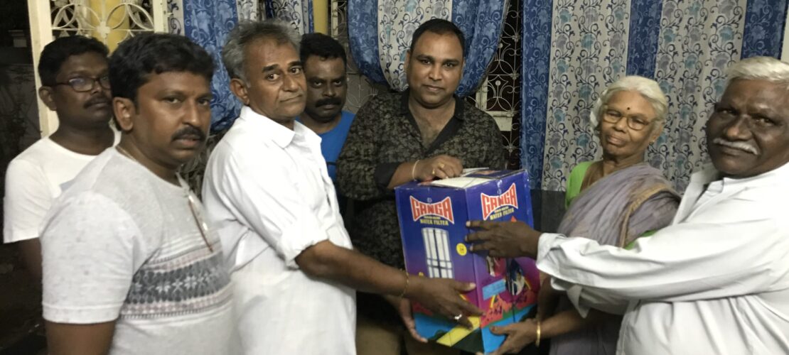 Mr. Nageswarao donating water purifier to Elder Care Home